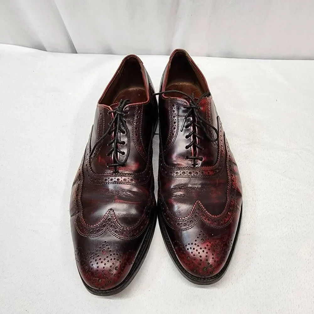 Allen Edmonds Mcallister Wingtip Oxfords  Dress Shoes Oxblood Men's 11.5